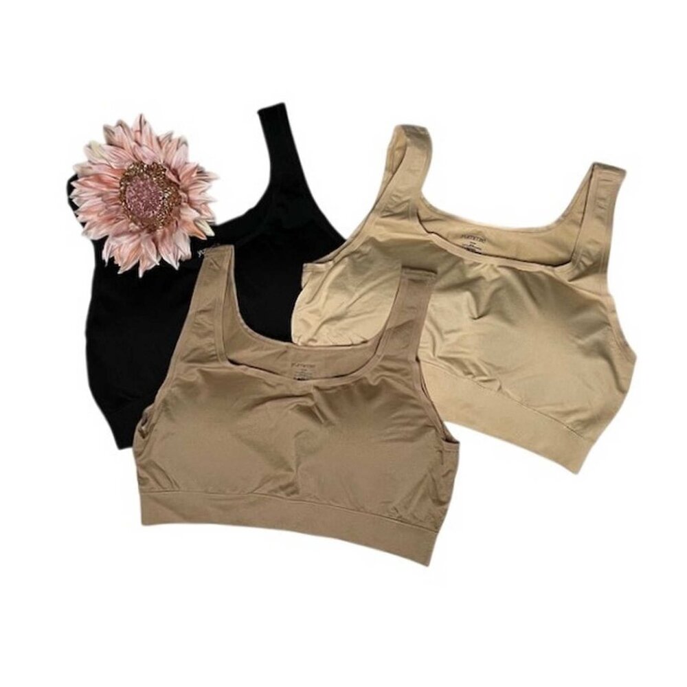 Yummie Scoop Seamless Bra w/Removable Pads Set of 3 Sz.L/XL